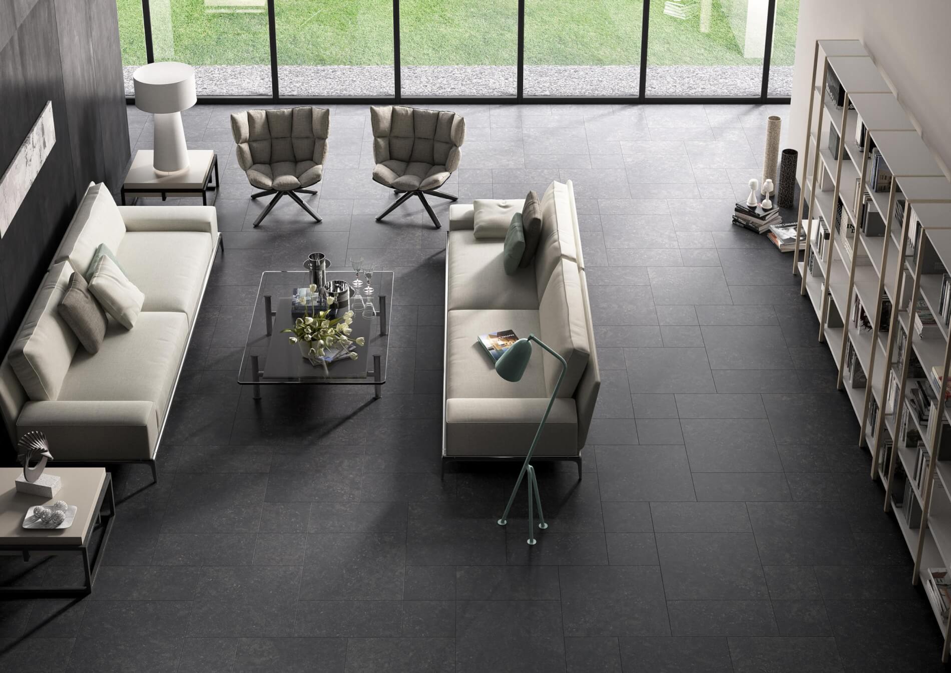 Conservatory Design Trends in 2020 - Dark Stone Flooring